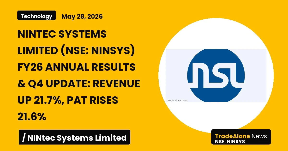 Nintec Systems Limited NSE Ninsys FY26 Results