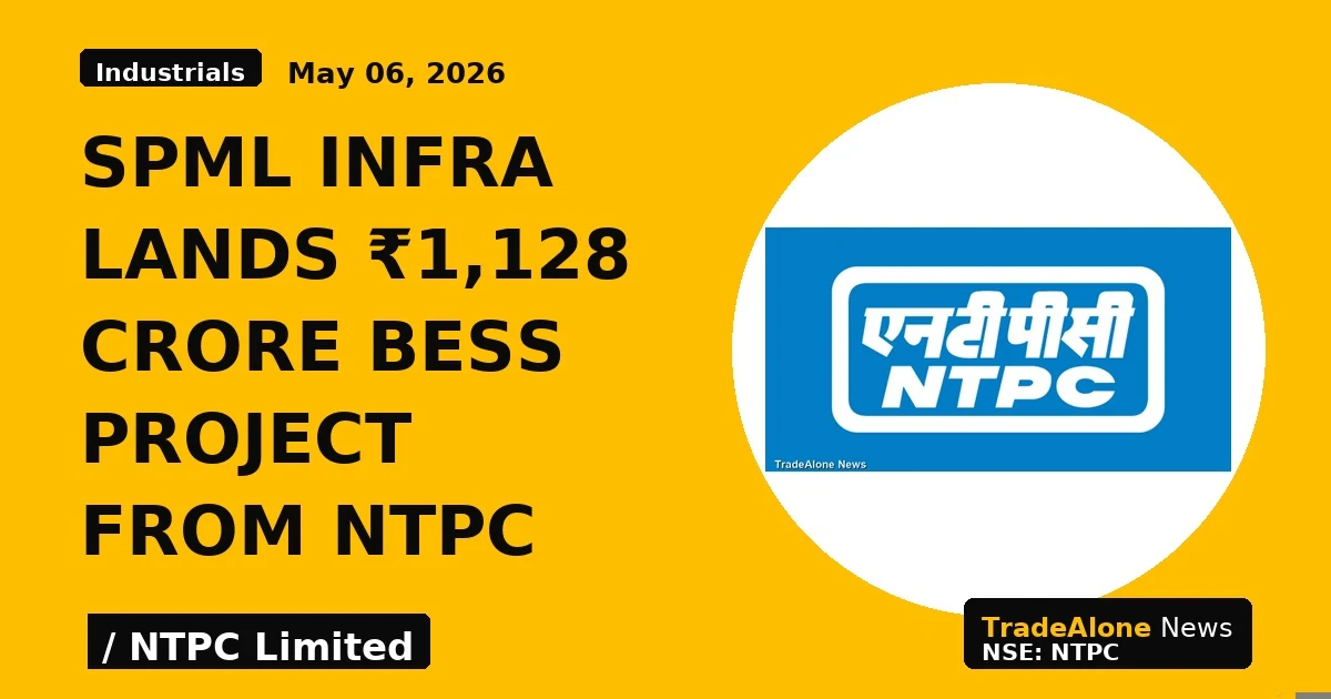 SPML Infra Lands ₹1,128 Crore BESS Project From NTPC - TradeAlone