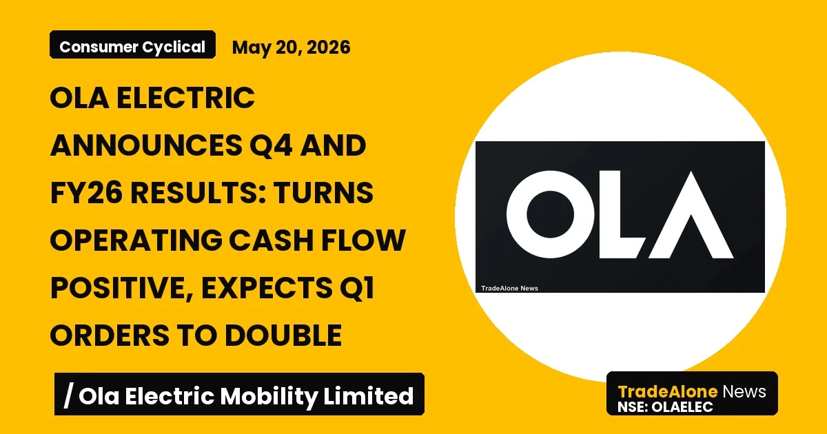 Ola Electric Q4 FY26 Results: Operating Cash Flow Positive