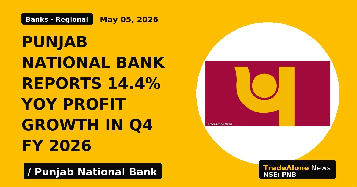 Punjab National Bank Reports 14.4% Yoy Profit Growth in Q4 Fy 2026 - TradeAlone
