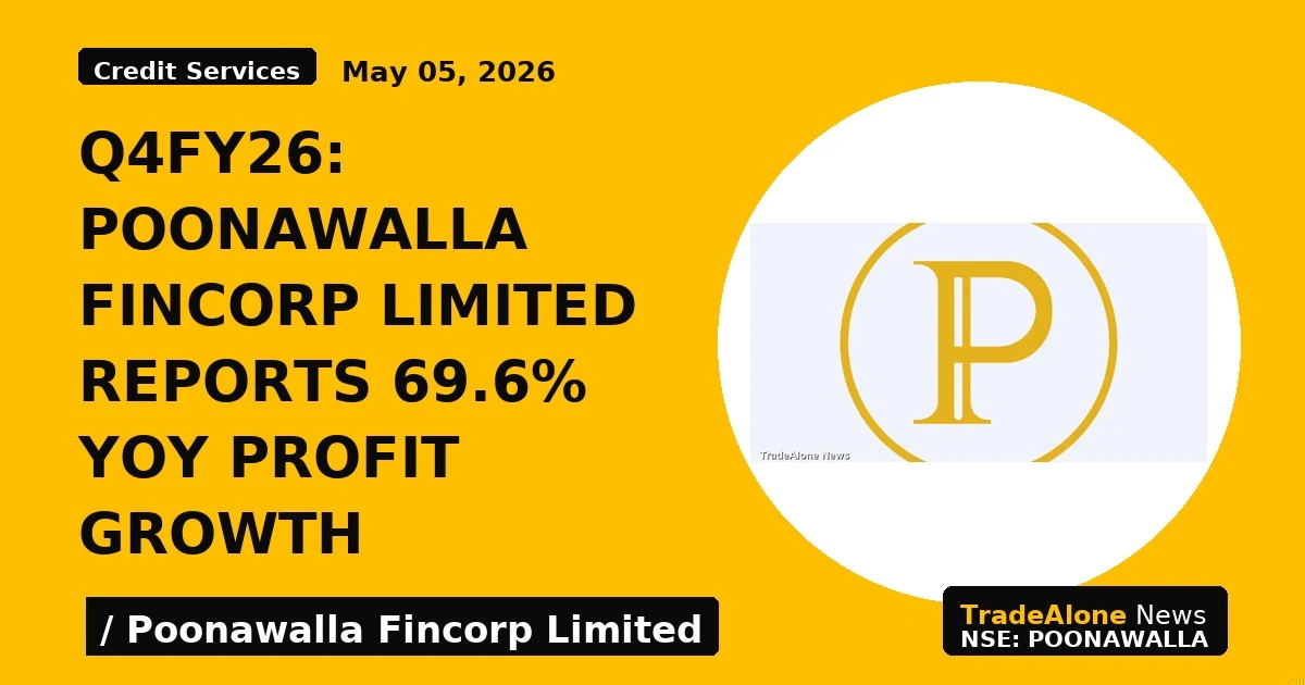 Q4FY26: Poonawalla Fincorp Limited Reports 69.6% YoY Profit Growth - TradeAlone