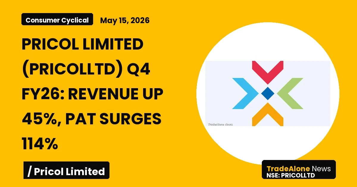 Pricol Limited Pricolltd Q4 FY26 Results
