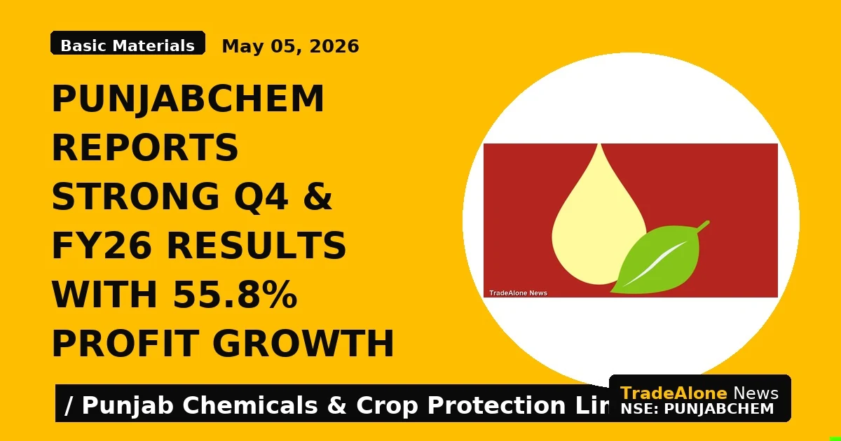 Punjabchem Reports Strong Q4 & Fy26 Results With 55.8% Profit Growth - TradeAlone