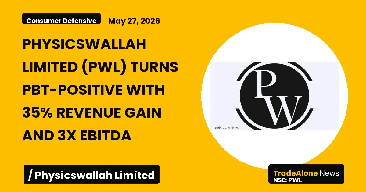 Physicswallah Limited PWL Q4 FY26 Results: Revenue Up 35%, Ebitda Triples