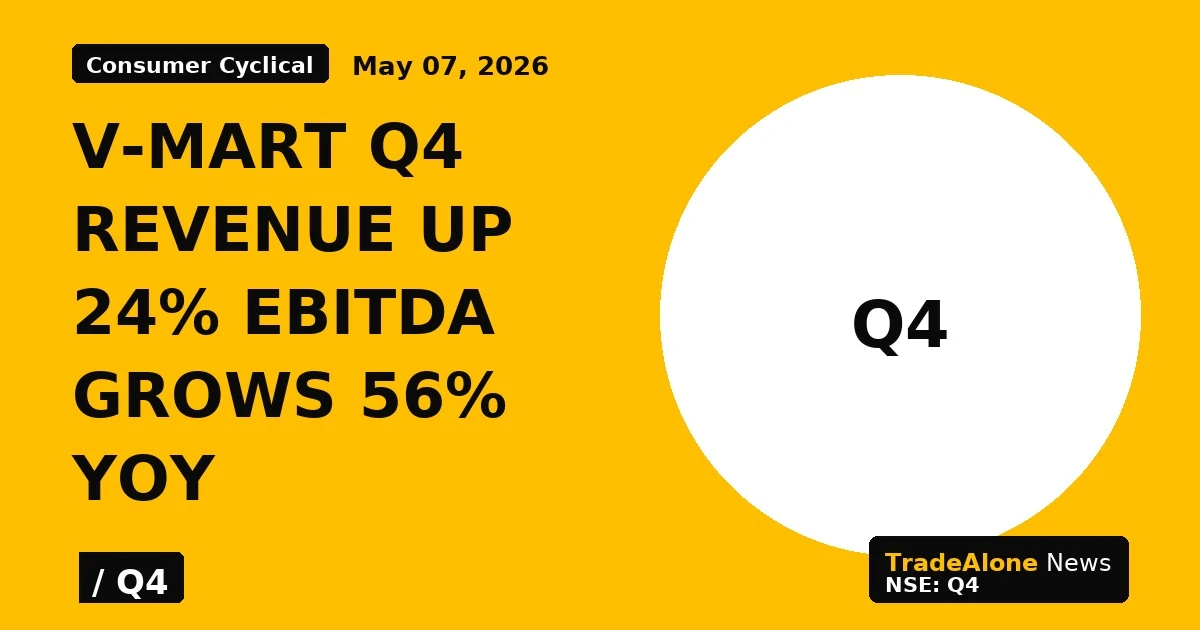 V-mart Q4 Revenue up 24% Ebitda Grows 56% Yoy - TradeAlone