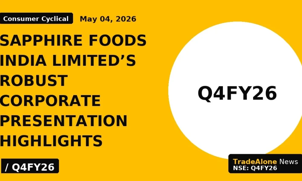 Sapphire Foods India Limited's Robust Corporate Presentation Highlights - TradeAlone