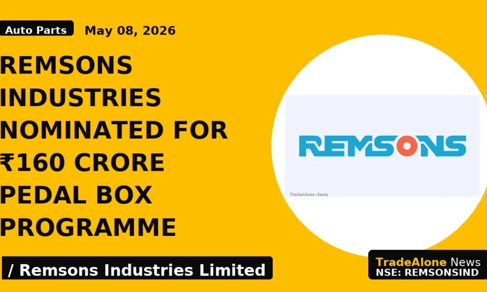 Remsons Industries Nominated for ₹160 Crore Pedal Box Programme - TradeAlone