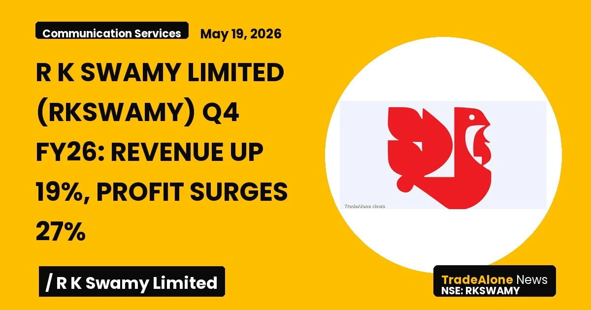 R K Swamy Limited FY26 Q4 Results