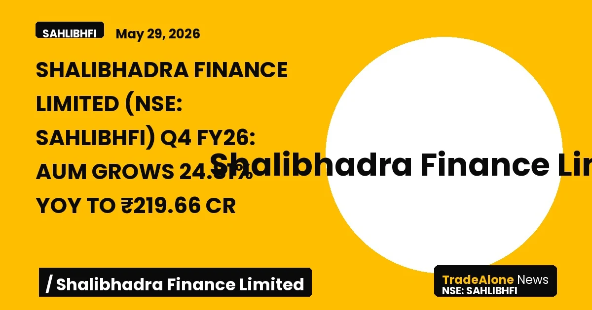 Shalibhadra Finance Limited Sahlibhfi Q4 FY26 Results