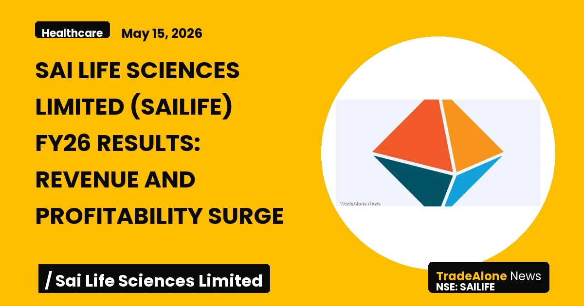 Sai Life Sciences Limited Sailife FY26 Results