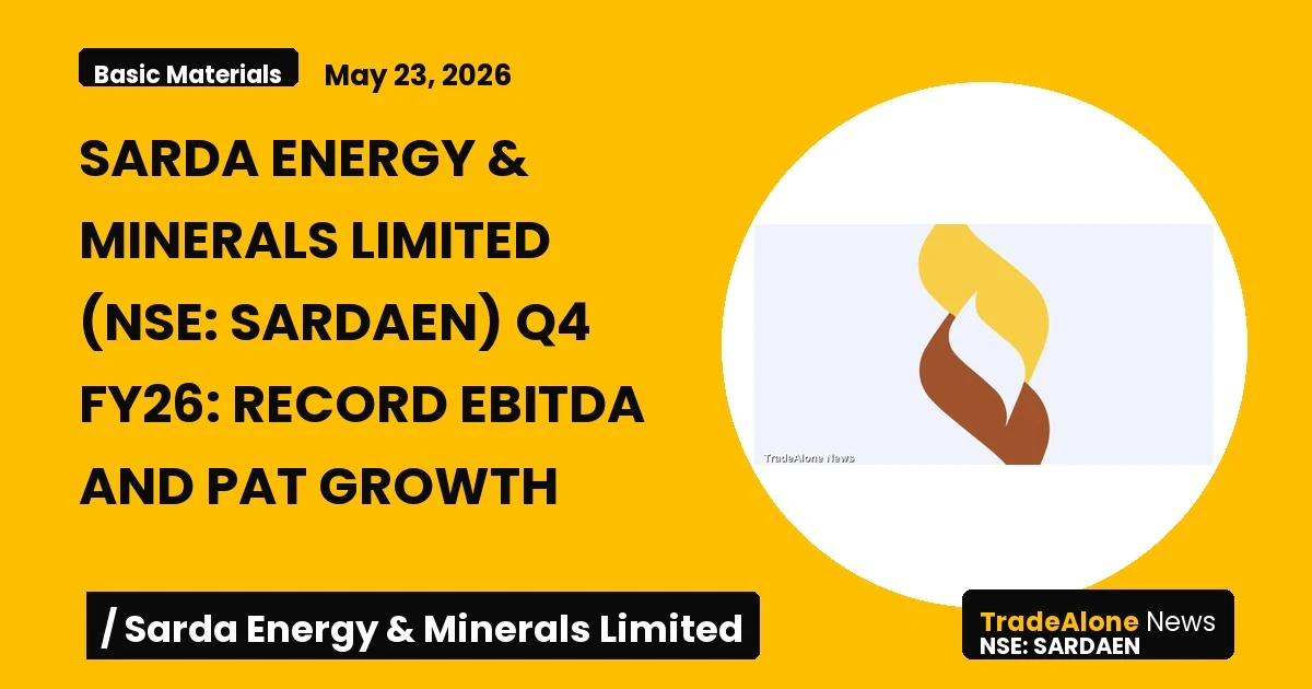 Sarda Energy & Minerals Limited NSE Sardaen Q4 FY26 Results