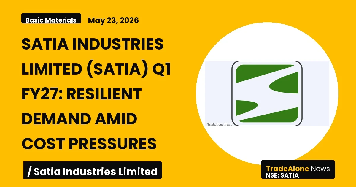 Satia Industries Limited SATIA Q1 FY27 Results