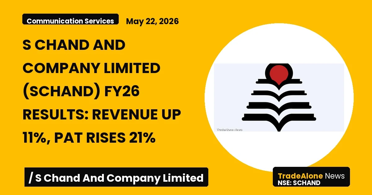 S Chand and Company Limited Schand FY26 Results