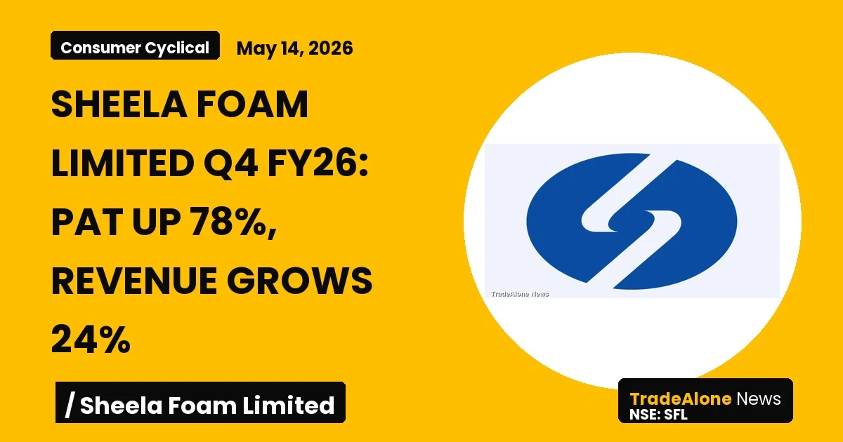 Sheela Foam Limited SFL Q4 FY26 Results