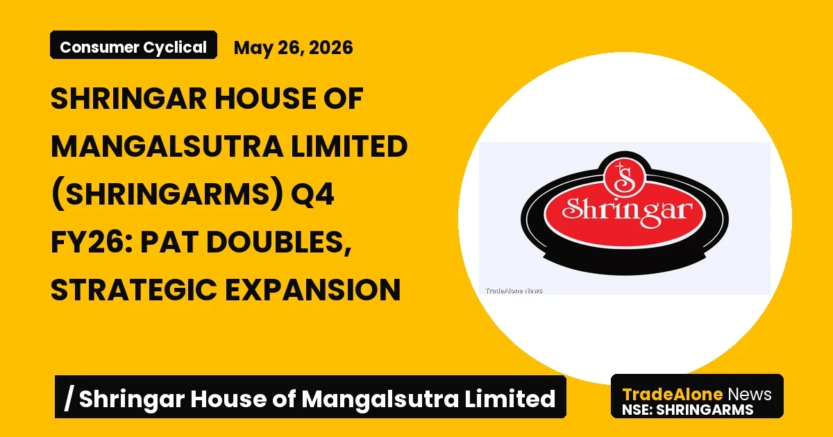 Shringar House of Mangalsutra Limited Shringarms Q4 FY26 Results