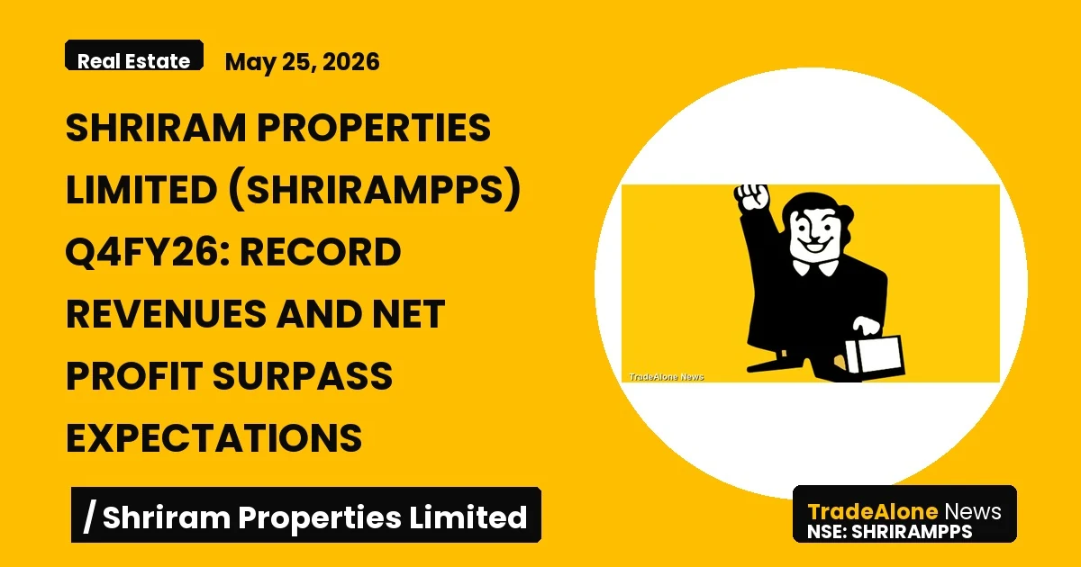 Shriram Properties Limited Q4fy26 Results: Revenue Up 39% Yoy, Net Profit Surpasses Rs. 1 Billion