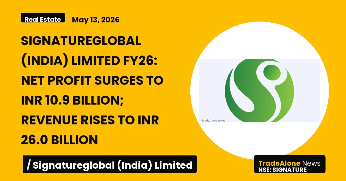 Signatureglobal (india) Limited FY26 Net Profit Surges to INR 10.9 Billion