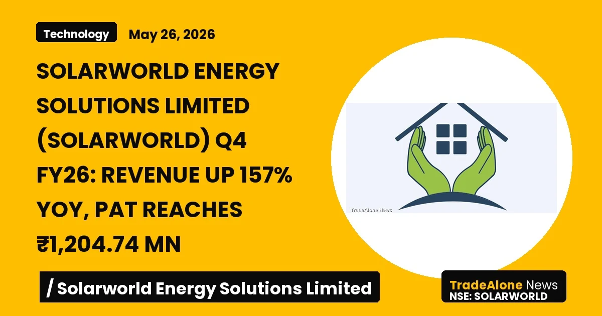 Solarworld Energy Solutions Limited Solarworld Q4 FY26 Results