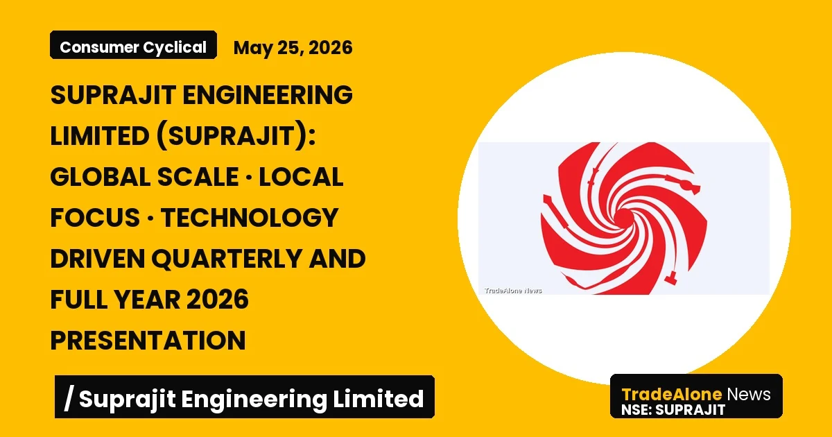 Suprajit Engineering Limited Suprajit Q4 FY26 Results