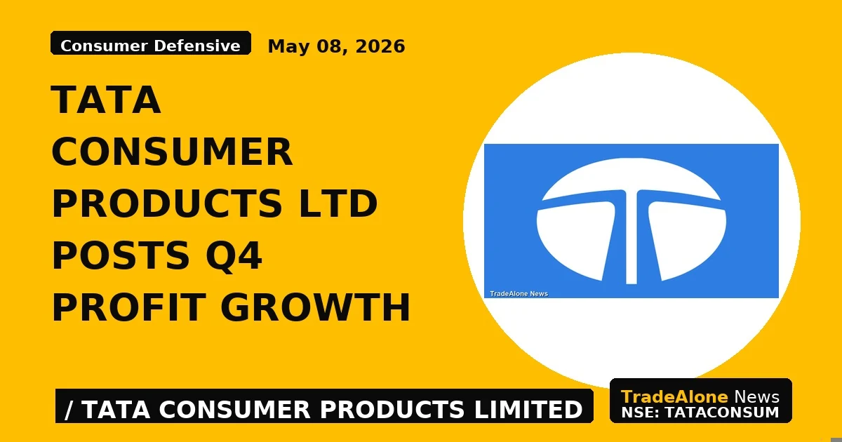 Tata Consumer Products Ltd Posts Q4 Profit Growth - TradeAlone