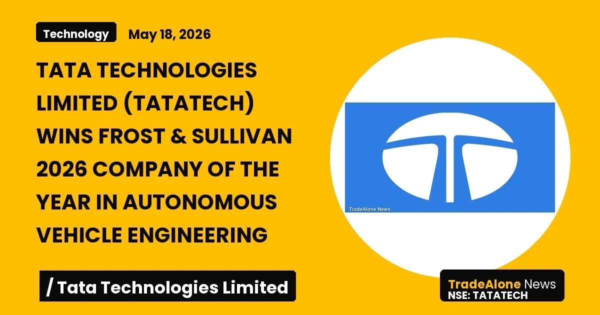 Tata Technologies Limited Tatatech 2026 Company of the Year