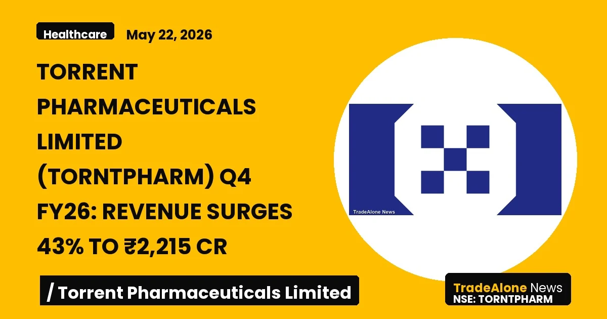 Torrent Pharmaceuticals Limited Torntpharm Q4 FY26 Revenue