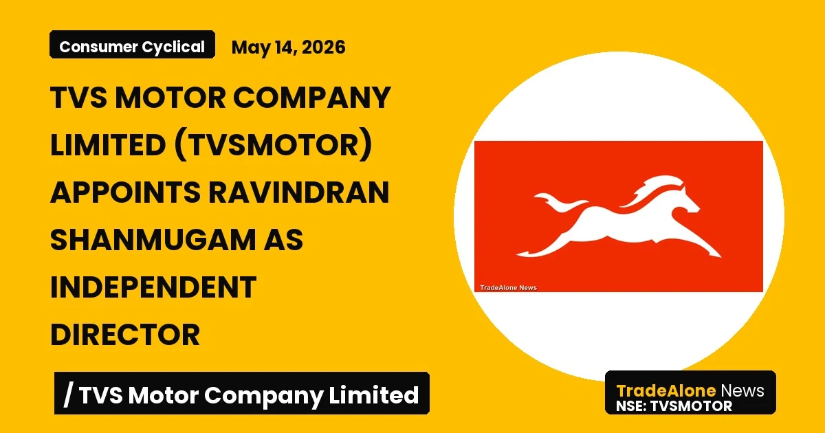 Tvs Motor Company Limited NSE Tvsmotor Appointment