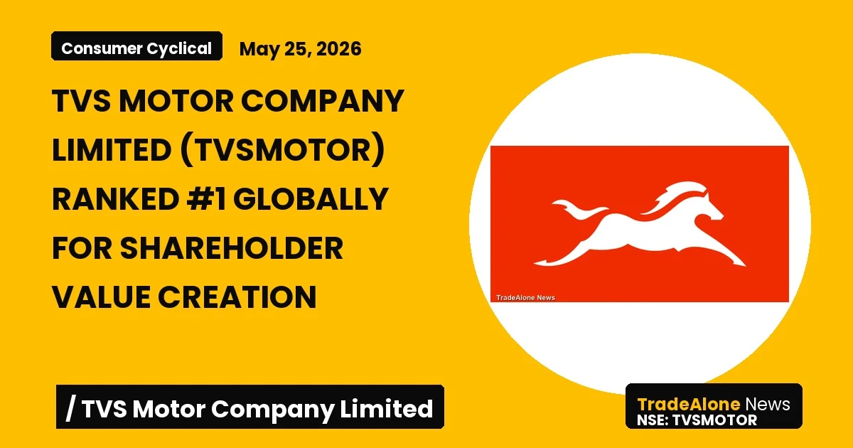 Tvs Motor Company Limited NSE Tvsmotor Shareholder Value May 2026