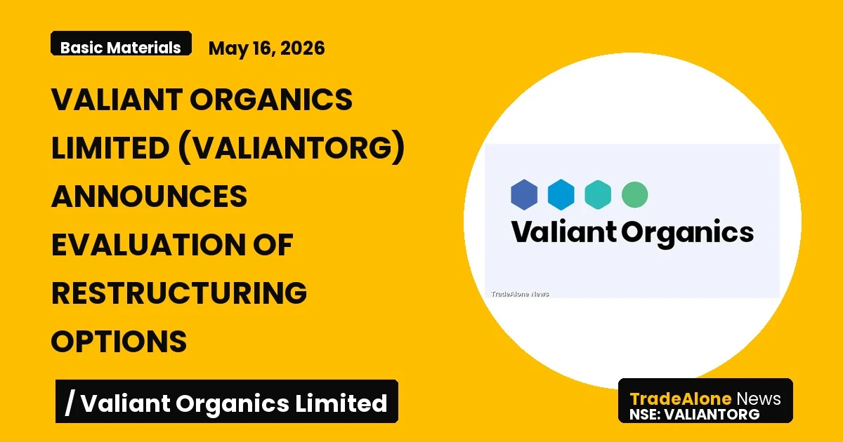 Valiant Organics Limited Valiantorg Restructuring Options