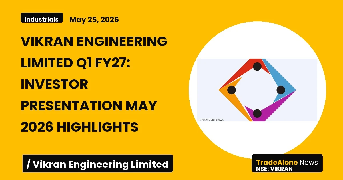 Vikran Engineering Limited Vikran Investor Presentation May 2026