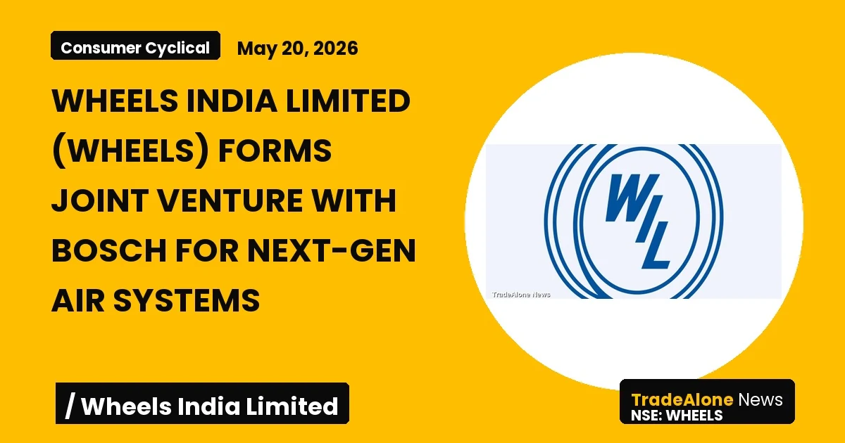 Wheels India Limited Wheels Joint Venture with Bosch