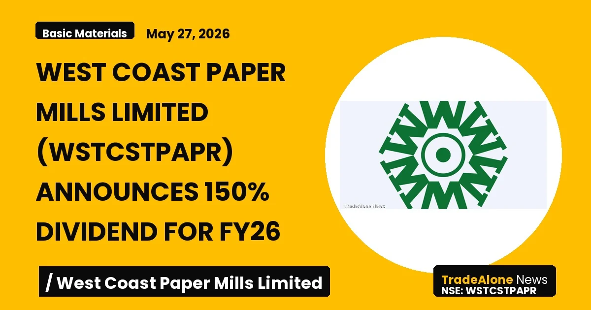 West Coast Paper Mills Limited Wstcstpapr Q4 FY26 Results: 150% Dividend