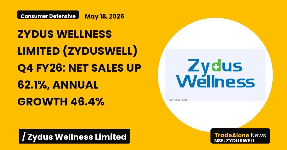 Zydus Wellness Limited Zyduswell Q4 FY26 Net Sales