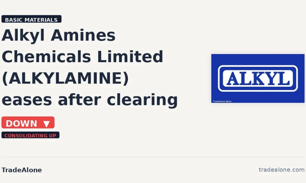Alkyl Amines Chemicals Limited ALKYLAMINE pulls back from breakout highs