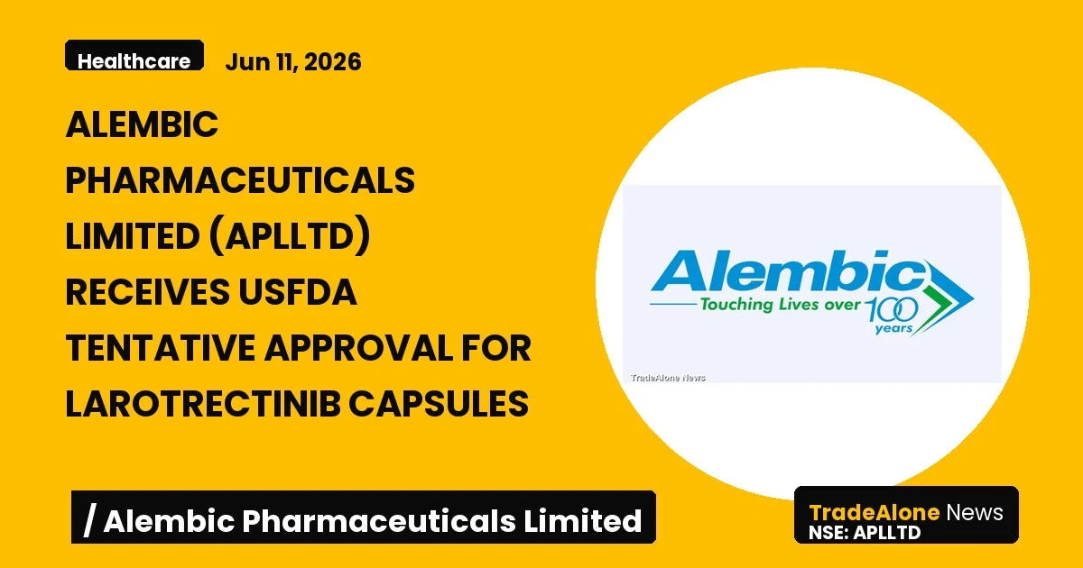 Alembic Pharmaceuticals Limited Aplltd June 2026 Tentative Approval