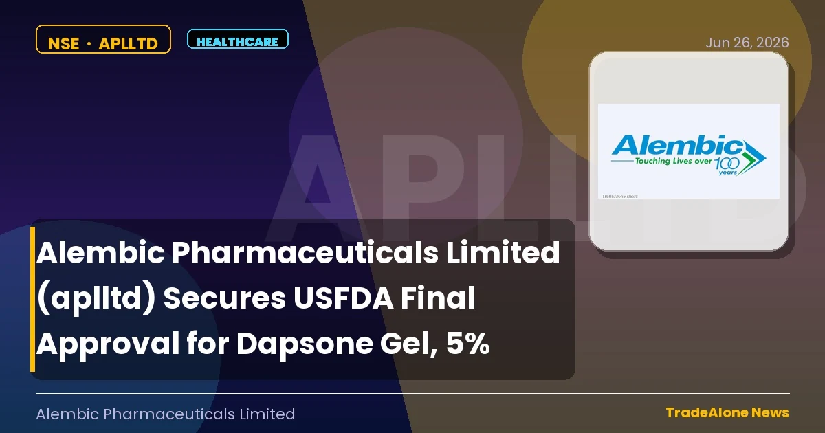 Alembic Pharmaceuticals Limited Aplltd USFDA Approval Dapsone Gel 5