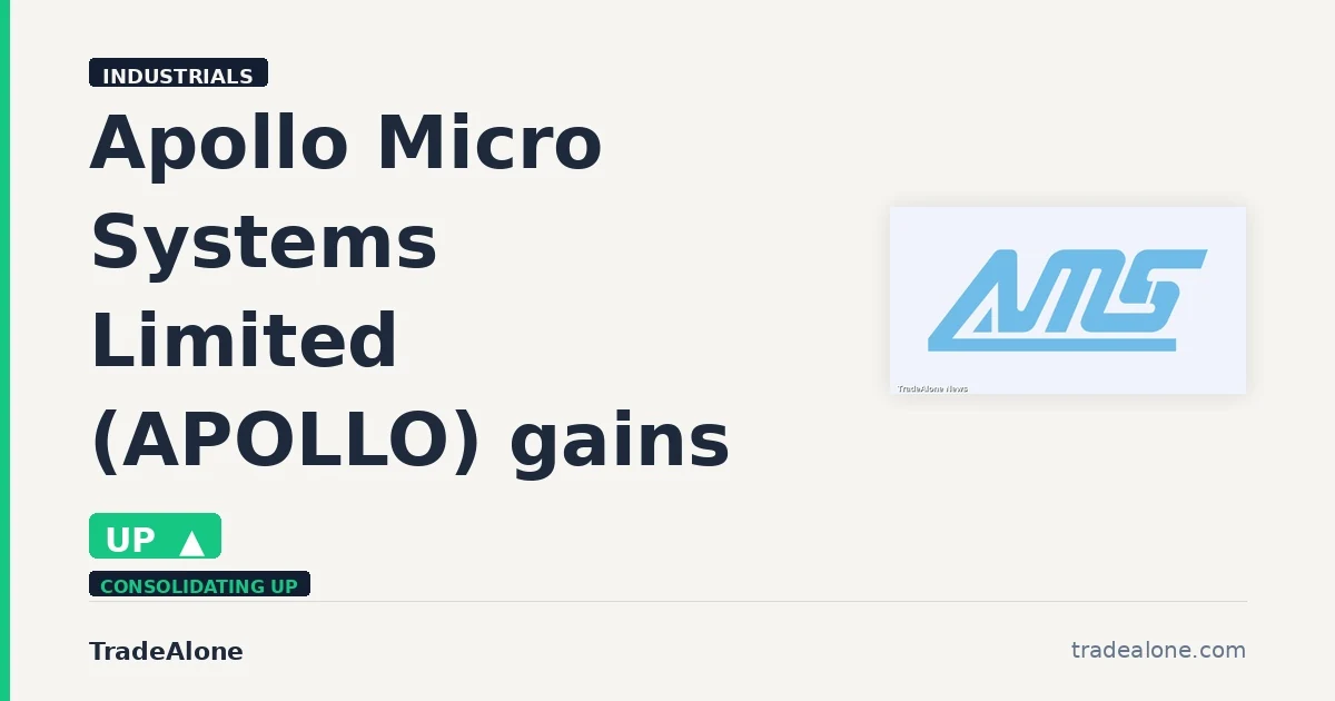 Apollo Micro Systems Limited APOLLO gains 6% intraday