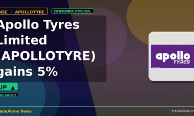 Apollo Tyres Limited APOLLOTYRE gains 5% intraday