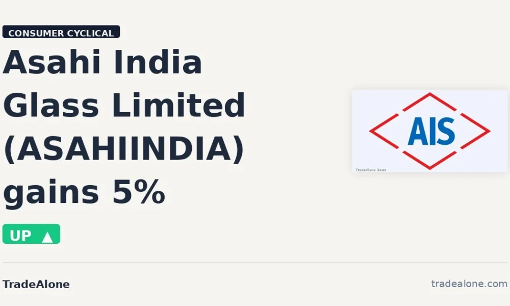 Asahi India Glass Limited ASAHIINDIA gains 5% intraday