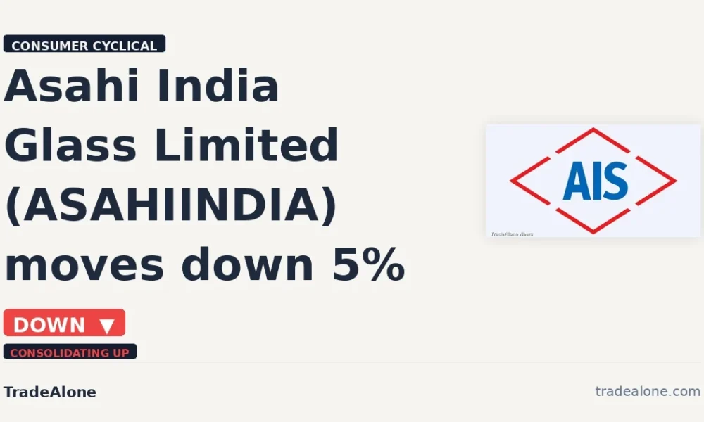 Asahi India Glass Limited ASAHIINDIA moves down 5%