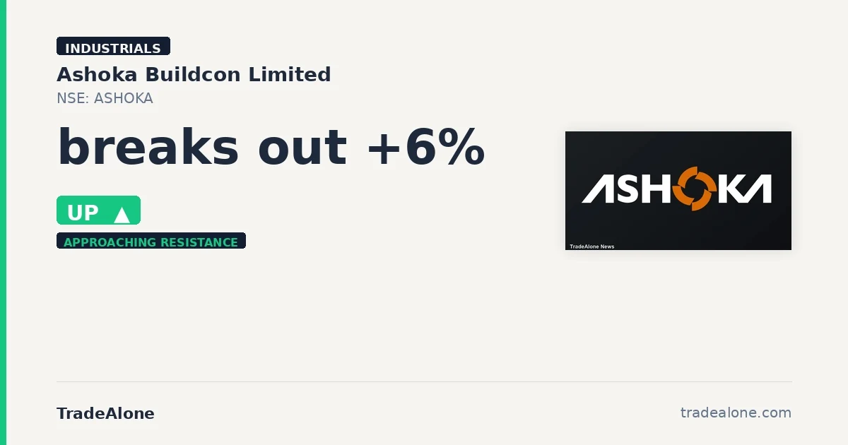 Ashoka Buildcon Limited ASHOKA breaks out