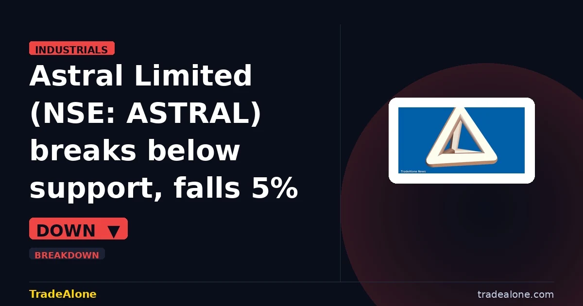 Astral Limited NSE ASTRAL breaks below support