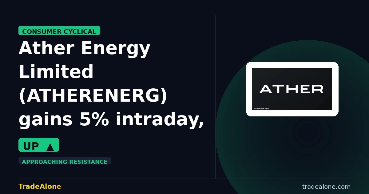 Ather Energy Limited ATHERENERG gains 5% nears resistance