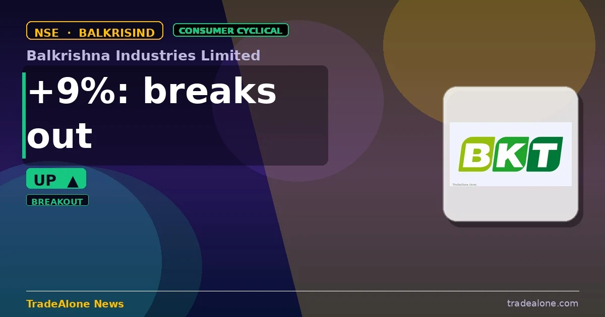 Balkrishna Industries Limited BALKRISIND breaks out