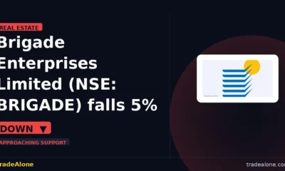Brigade Enterprises Limited NSE BRIGADE falls 5%
