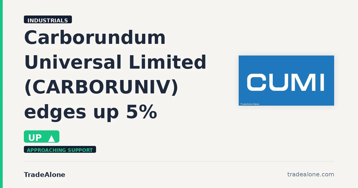 Carborundum Universal Limited CARBORUNIV edges up 5% intraday