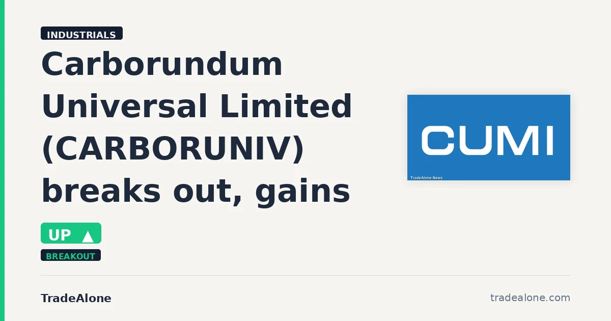 Carborundum Universal Limited CARBORUNIV breaks out