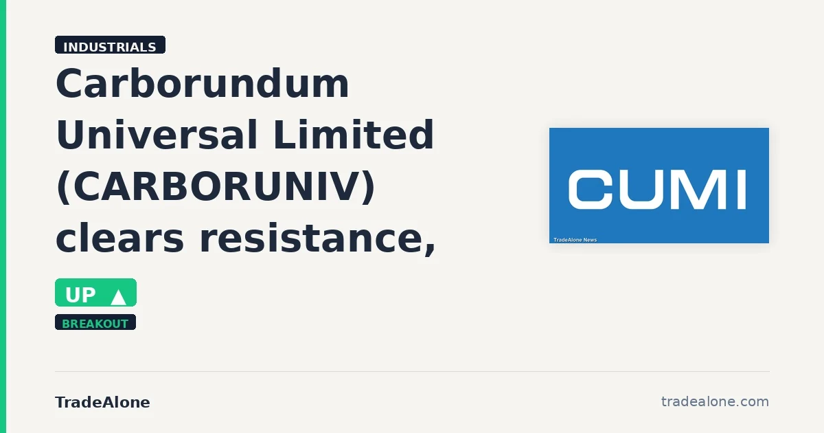 Carborundum Universal Limited CARBORUNIV clears resistance