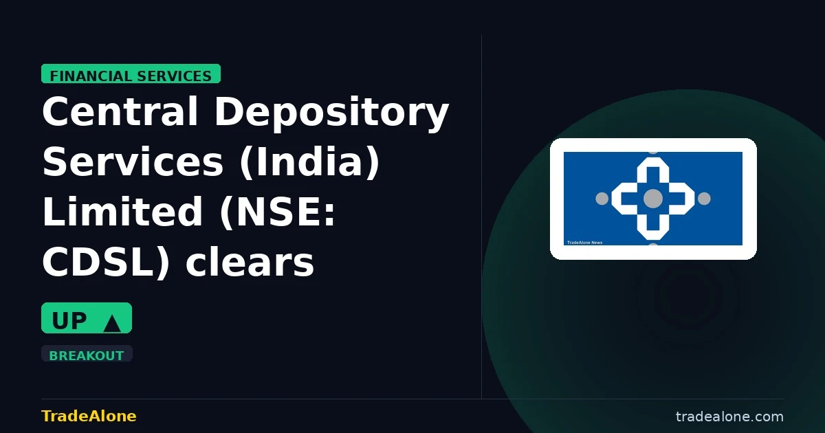 Central Depository Services (India) Limited CDSL clears resistance