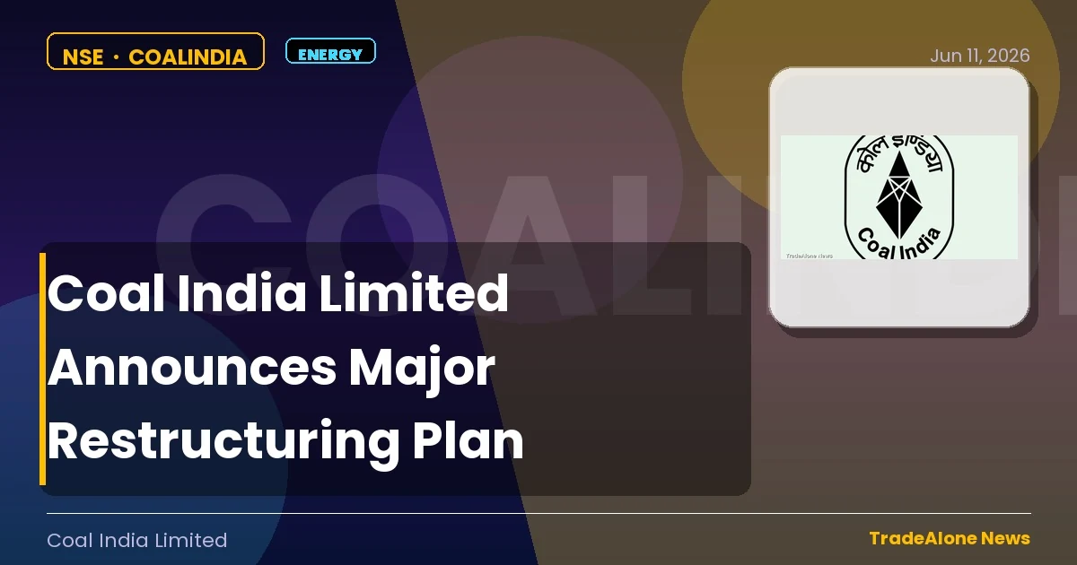 Coal India Limited Coalindia Major Restructuring June 2026